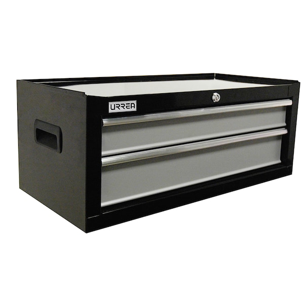 Urrea H-Series Tool Cabinet, 2 Drawer, Black, Steel, 27 in W x 8 in D x 12 in H H27I2 - main